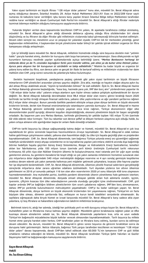 CHP'nin '128 milyar dolar' yalanı tescillendi! Ödenecek tazminat Berat Albayrak tarafından şehit ve gazi yakınlarına bağışlandı-4