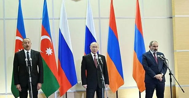Aliyev, Putin ve Paşinyan’ın görüşmesi sonrası ortak bildiri: Azerbaycan ve Ermenistan sınırlarının tekrar belirlenmesi için...