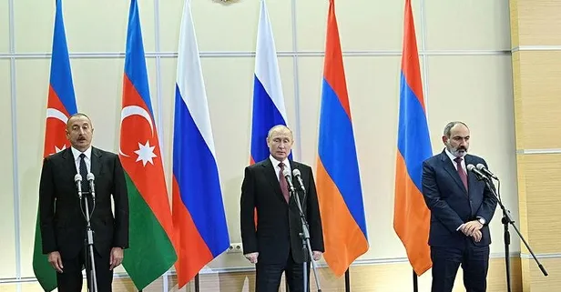 Aliyev, Putin ve Paşinyan'ın görüşmesi sonrası ortak bildiri: Azerbaycan ve Ermenistan sınırlarının tekrar belirlenmesi için...