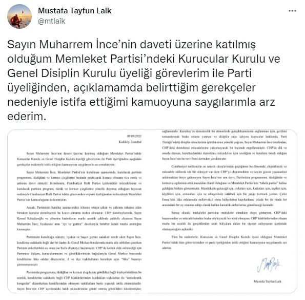 Muharrem İnce’ye şok! Memleket Partisi’nde flaş istifa: Liyakatsiz dostlarıyla mutlu-4
