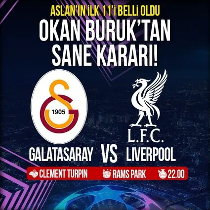 Galatasaray'ın ilk 11'i belli oldu