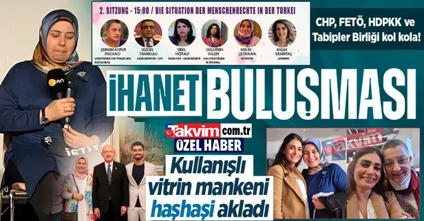 CHP, FETÖ, HDPKK ve Tabipler Birliği Köln'deki ihanet konferansında kol kola! Vitrin mankeni Melek Çetinkaya haşhaşi akladı