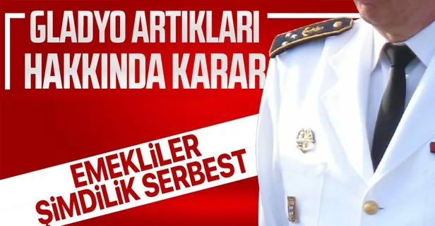 Emekli 5 amiral ve 1 general hakkında karar