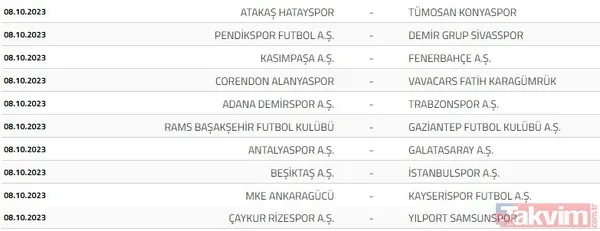 2023-2024 Süper Lig fikstürünün kuraları çekildi! Beşiktaş, Fenerbahçe, Galatasaray ve Trabzonspor'un ilk hafta rakipleri kimler? - 13