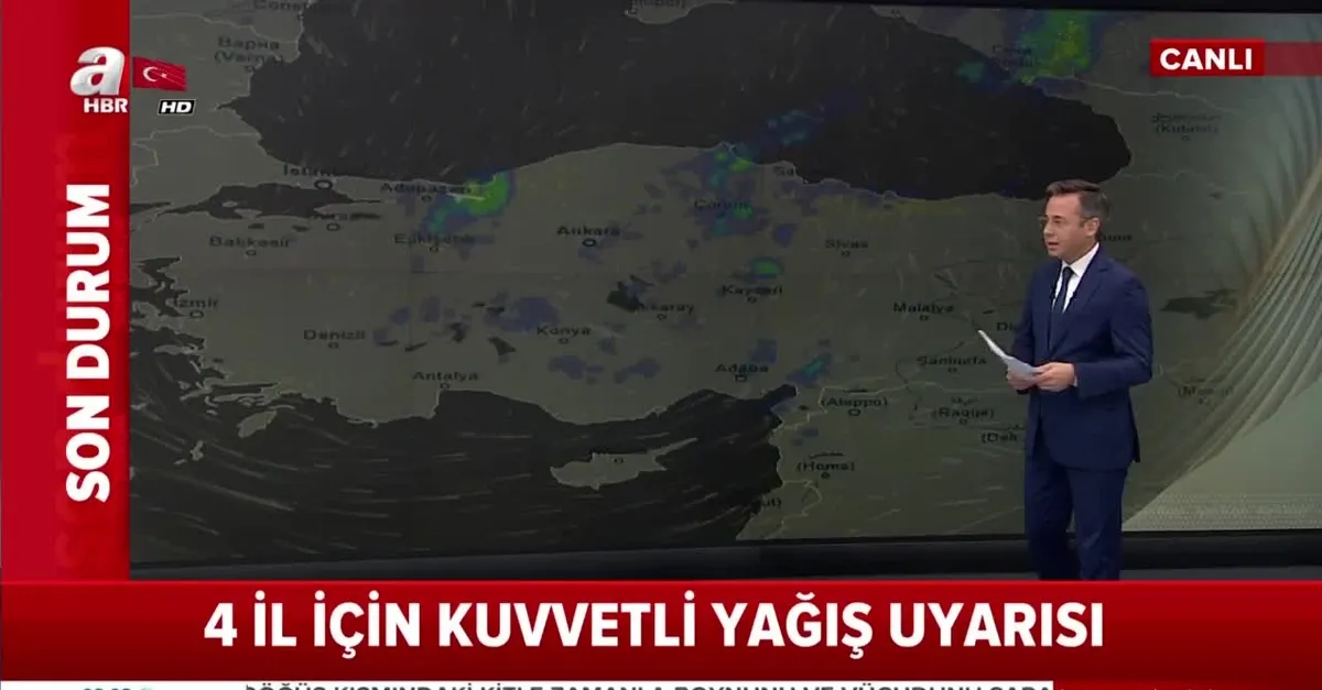 4 il için kuvvetli yağış uyarısı (Video)