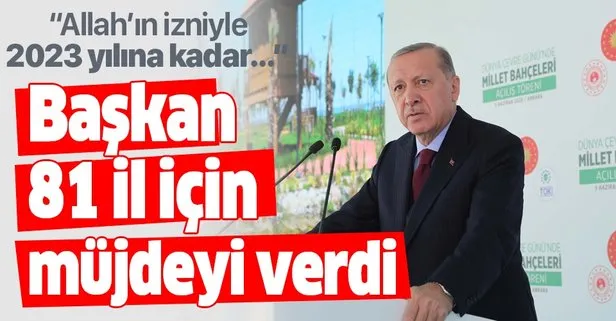 Son dakika: Başkan Erdoğan’dan Millet Bahçesi paylaşımı