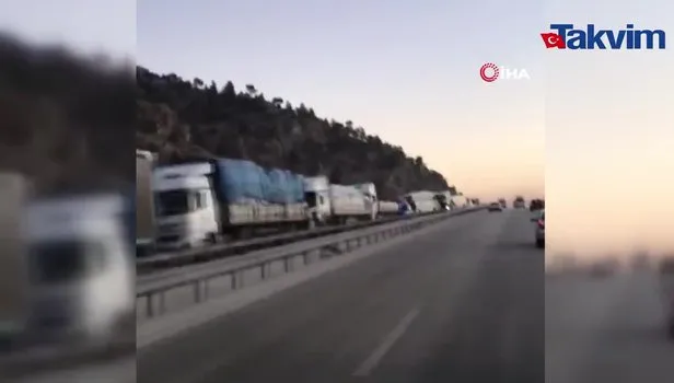 Otobüs ve tırların karıştığı zincirleme kazada 1 kişi öldü, 4 kişi yaralandı