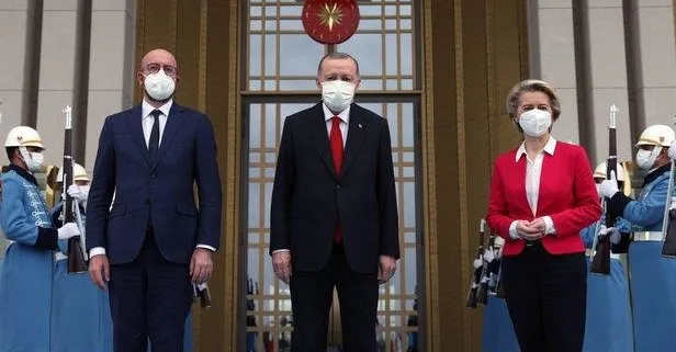 Başkan Recep Tayyip Erdoğan, AB’nin komisyon ve konsey başkanlarını kabul eti