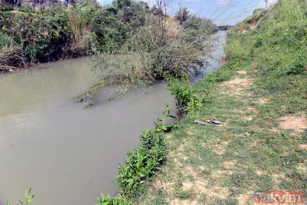 Adana'da oyun oynarken kaybolan ve haber alınamayan Suriyeli engelli Azize'nin boğulduğu kenardaki terlikten anlaşıldı - 5