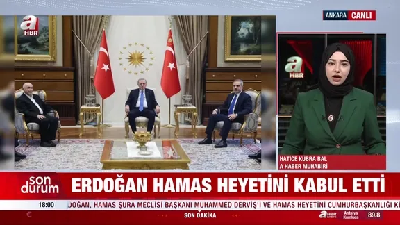 Erdoğan Hamas heyetini kabul etti! - İzle