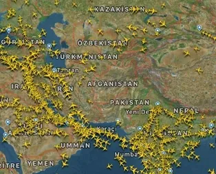 Pakistan hava sahasında ilginç görüntü!