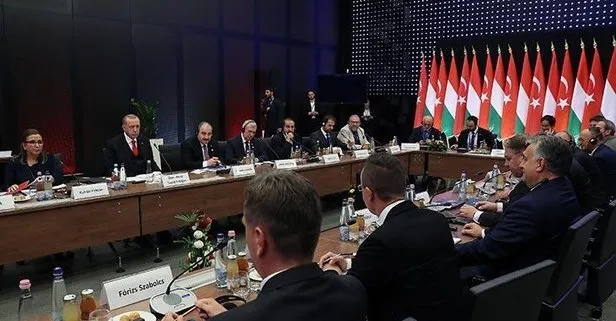 Başkan Erdoğan Macar ve Türk iş adamlarıyla bir araya geldi