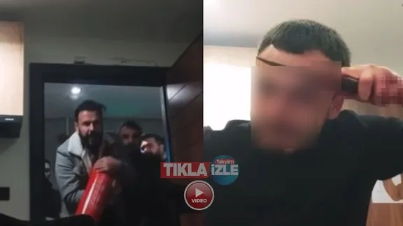 Canlı yayında kendini kesti! Polis bastı!