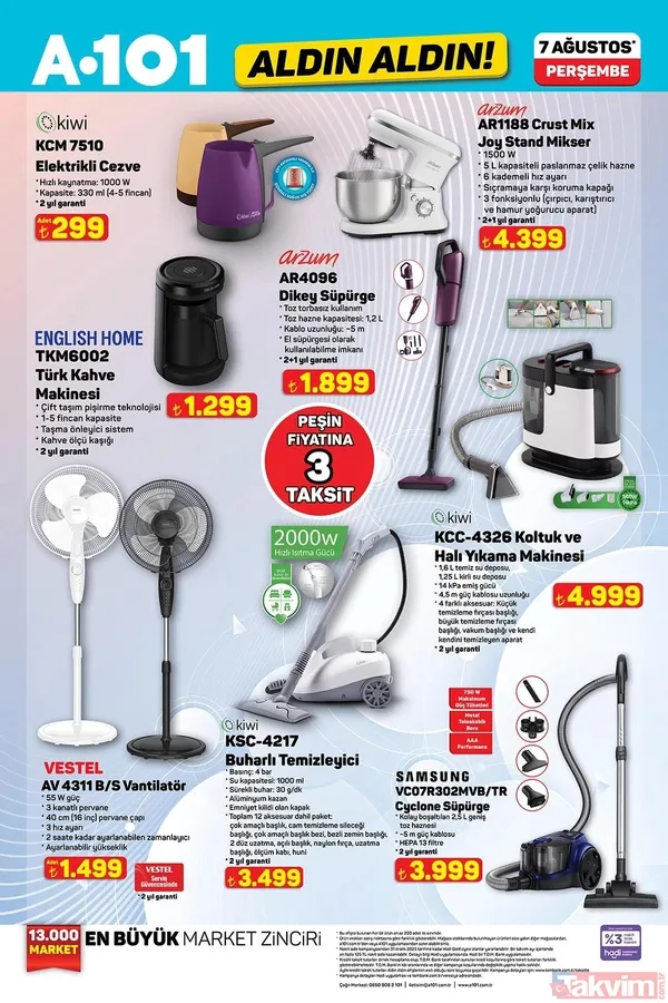 A101 7 Ağustos Perşembe kataloğu açıklandı! Bu hafta neler var? İşte tam ürün listesi ve fiyatlar - 15