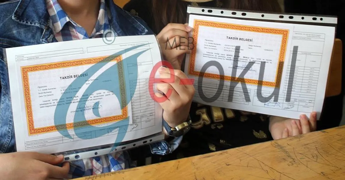 e okul vbs giris ekrani ile karne notu goruntuleme takdir tesekkur hesaplama nasil yapilir takvim