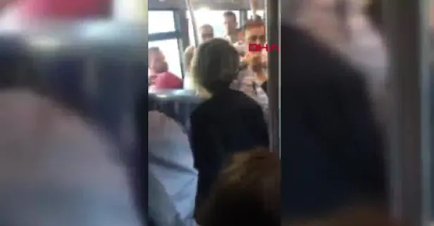 Metrobüste kavga! Kadın ve erkek yolcu birbirine girdi