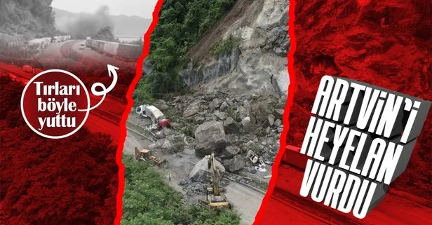 Artvin’de heyelan!