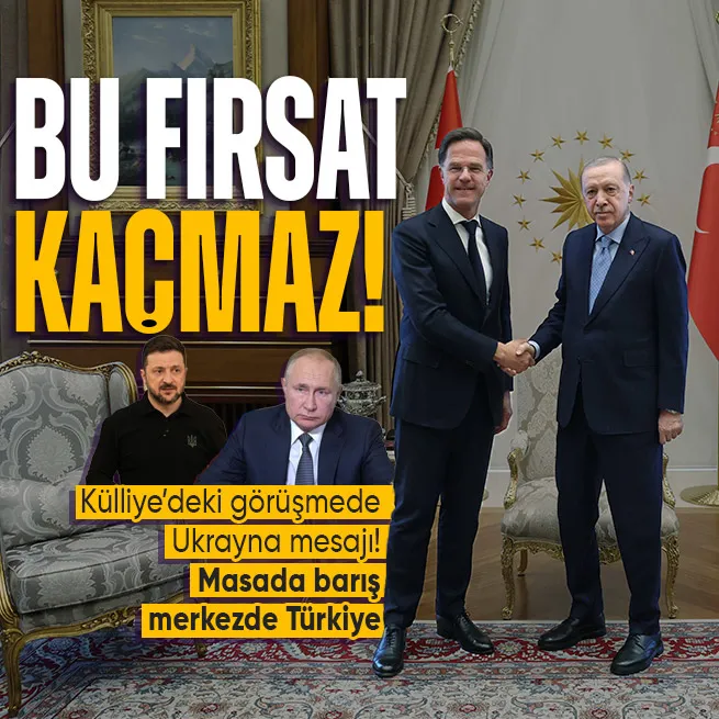 Başkan Erdoğandan kritik görüşme: Külliyede NATO Genel Sekreteri Mark Rutteyi kabul etti