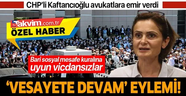 CHP’li Canan Kaftancıoğlu emir verdi, avukatlar ’vesayete devam’ eylemi yaptı