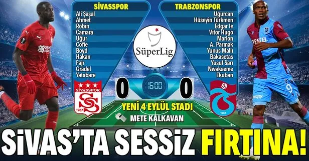 Sivas’ta sessiz Fırtına! Sivasspor 0-0 Trabzonspor MAÇ SONUCU ÖZET