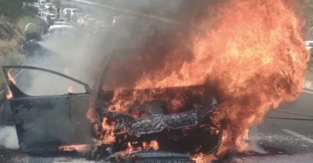 Muğla’da seyir halindeki otomobilde yangın
