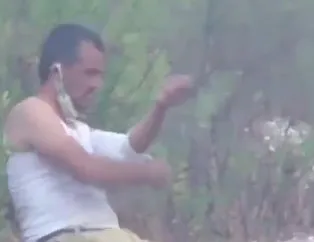 Yaralanan orman işçisi kolunu sarıp görevine koştu