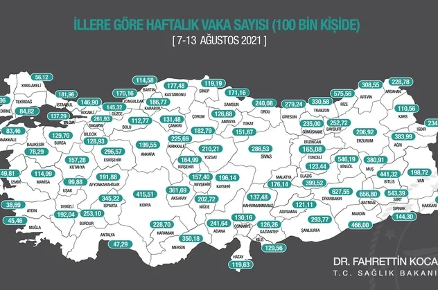 Sağlık Bakanı Fahrettin Koca il il koronavirüs vaka sayılarını paylaştı! İşte İstanbul, Ankara ve İzmir'de son durum