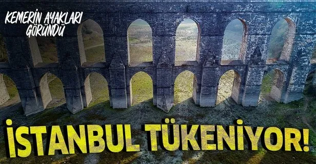 Alibeyköy Barajı alarm veriyor! Mağlova Kemeri’nin ayakları görünmeye başladı