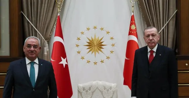 Son dakika: Başkan Erdoğan DSP Genel Başkanı Önder Aksakal’ı kabul etti