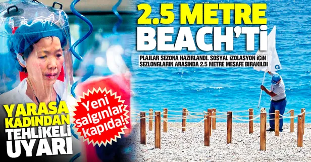 Antalya'da plajlara Kovid-19 ayarı