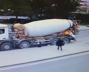 Şişli’deki beton mikseri dehşeti kameralarda