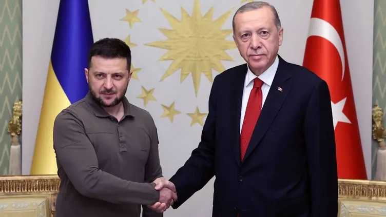 Başkan Erdoğan'ın Ukrayna Cumhurbaşkanı Volodimir Zelenskiy ile olan görüşmesi başladı