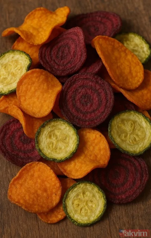 🥕 Sebze Cipsi – 4,5 Gram Lif (40 G'lık Paket) Pastırnak, Havuç Ve Pancar Gibi Sebzelerden Yapılan Bu Cipsler, Normal Patates Cipslerine Göre 3 Kat Daha Fazla...