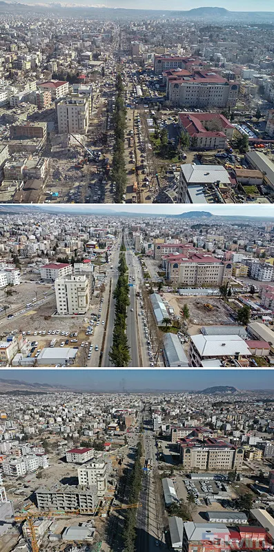 Deprem bölgesinin iki yıllık değişimi böyle görüntülendi! Hatay, Adıyaman, Malatya... - 8