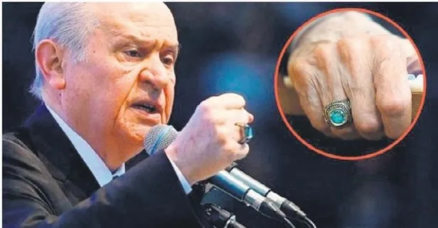 MHP Lideri Devlet Bahçeli'nin yüzüğündeki mesaj ne?