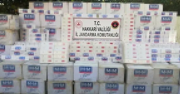 Hakkari Şemdinli’de 52 bin 500 paket kaçak sigara ele geçirildi