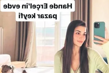 Hande Erçel'den evinde aynalı poz! Yeşillendi...