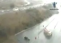 Dehşet kaza kamerada-VİDEO