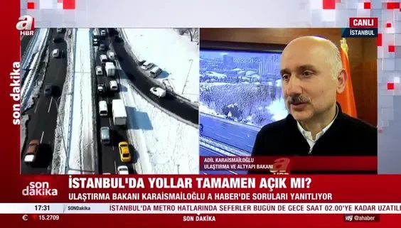 İstanbul’da yollar ne durumda? Bakanı Adil Karaismailoğlu’ndan A Haber’e konuştu