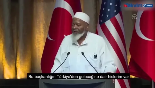 ABD'li Müslüman toplum temsilcilerinden Başkan Erdoğan'a övgü! Salon ayağa kalktı