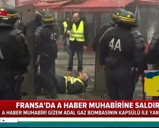 Fransız polisinden  A Haber muhabirine saldırı