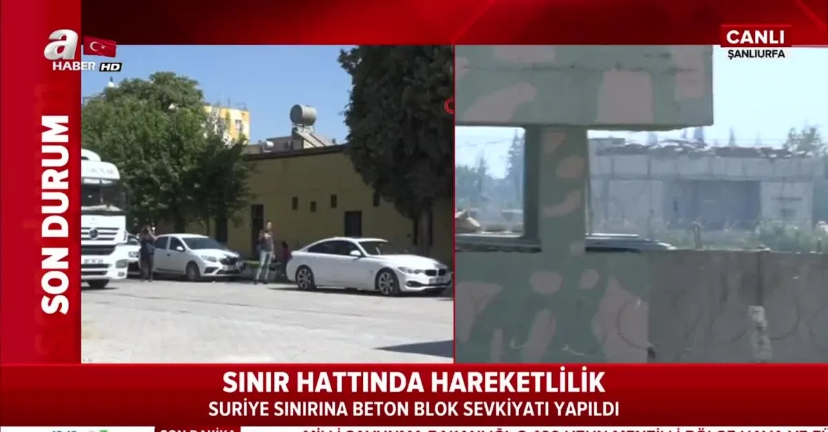 Sınır hattına beton blok sevkiyatı