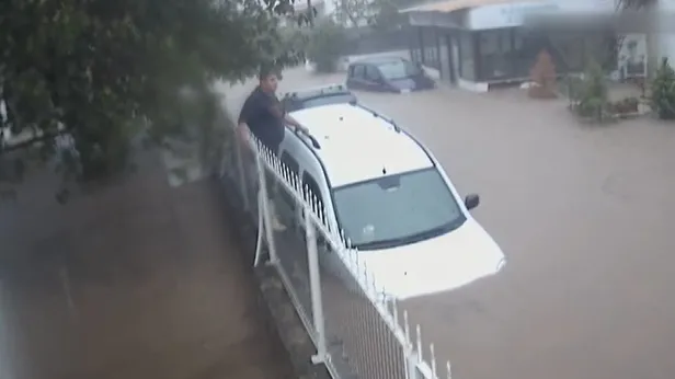 Bodrumdaki sel felaketi saniye saniye böyle kaydedildi