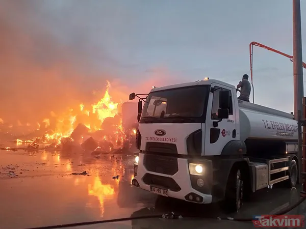Aydın'da kağıt fabrikasındaki yangın yeniden kontrolden çıktı: Havadan ve karadan müdahale sürüyor - 30