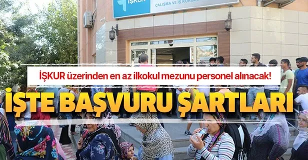 İŞKUR üzerinden en az ilkokul mezunu kamu personeli alımı!