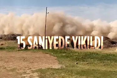 32 yıllık su deposu 15 saniyede yıkıldı