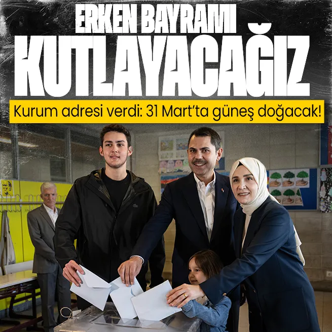 Cumhur İttifakı İstanbul Büyükşehir Belediye Başkan adayı Murat Kurum oyunu kullandı: 31 Mart’ta güneş doğacak