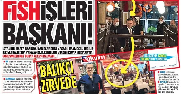 İstanbul’u kar esaretine terk edip balık keyfi yapan CHP’li İBB Başkanı Ekrem İmamoğlu’ndan eleştirilere şaşırtan cevap