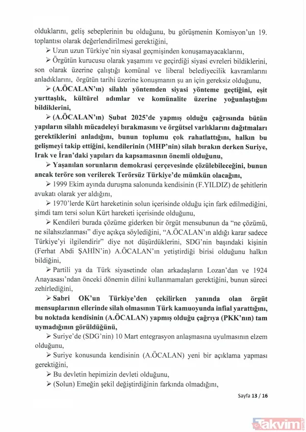 İşte 16 sayfalık İmralı tutanağı... PKK elebaşı Abdullah Öcalan Suriye için ne dedi? İsrail ve MOSSAD iddiası - 18