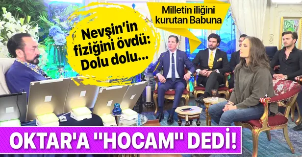 Nevşin Mengü, iltifatlarına kayıtsız kalmadı, Adnan Oktar’a “hocam” diye seslendi